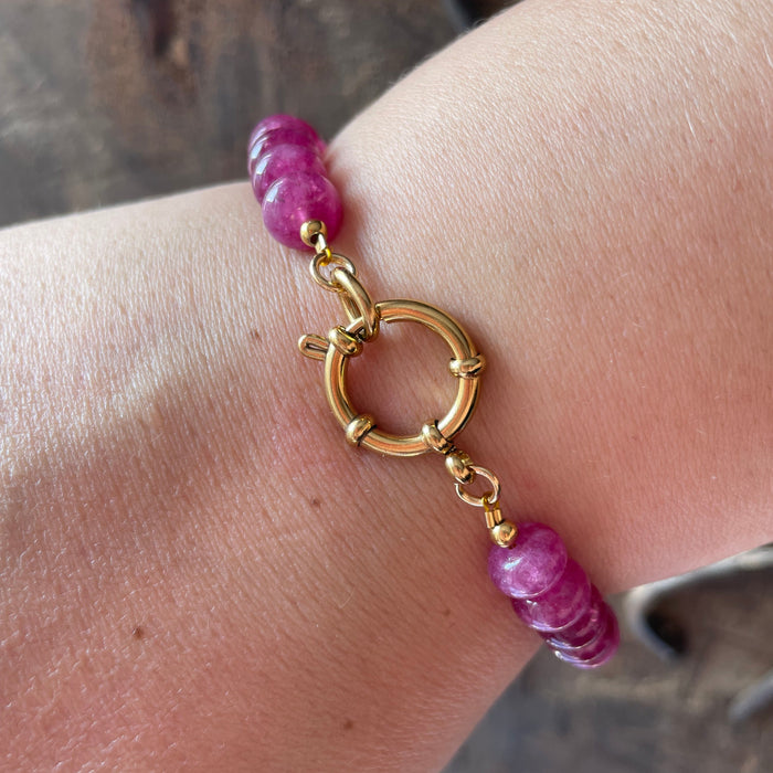 Chunky Rubellite Bracelet