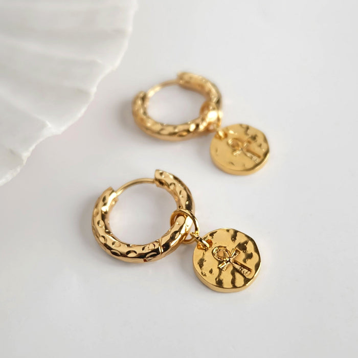 Ankh Amulet Earrings
