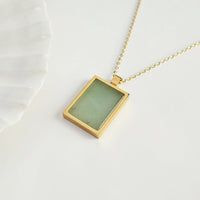 Aventurine Rectangle Necklace