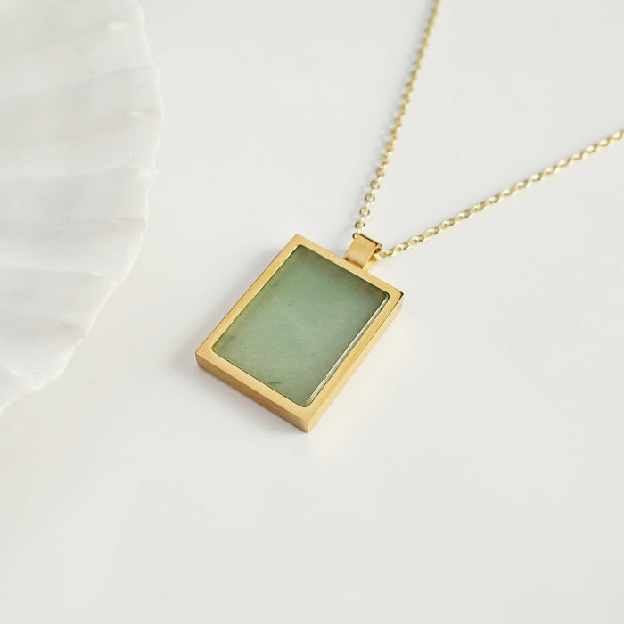 Aventurine Rectangle Necklace