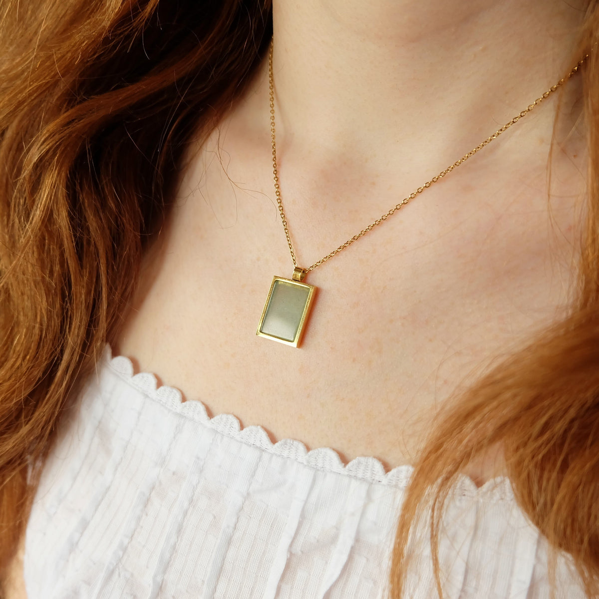 Aventurine Rectangle Necklace
