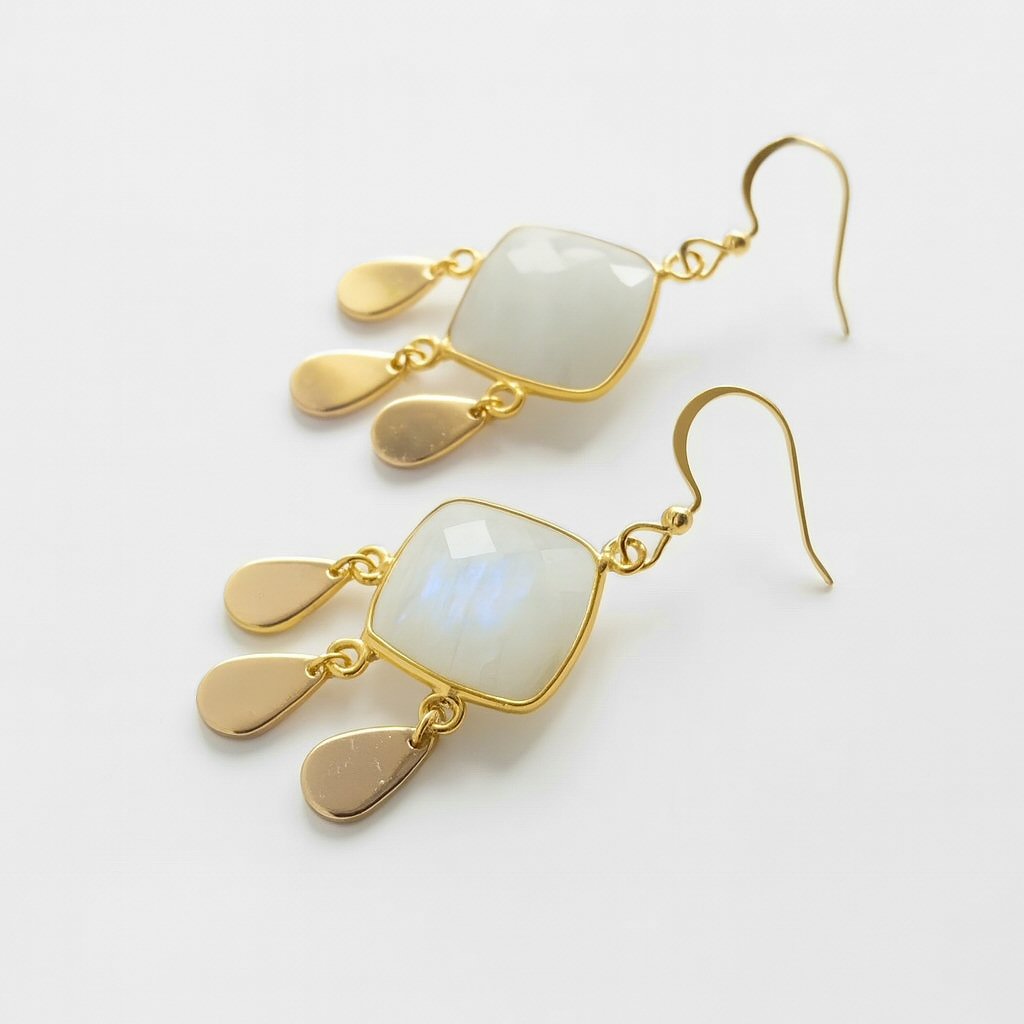 Bohemian Moonstone Earrings