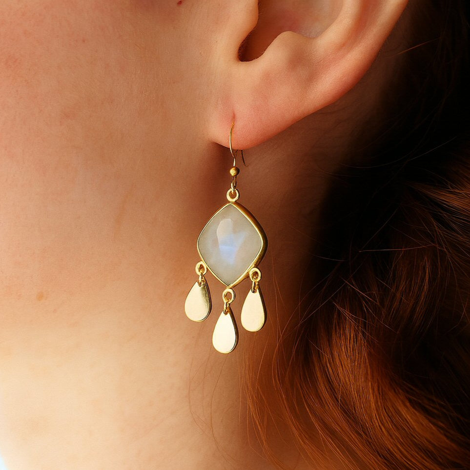 Bohemian Moonstone Earrings