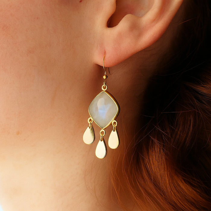 Bohemian Moonstone Earrings