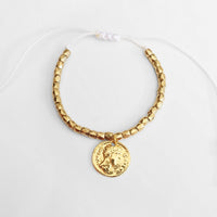 Greek Coin Slider Bracelet