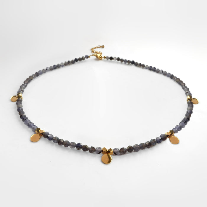 Iolite Coin Choker