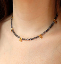 Iolite Coin Choker