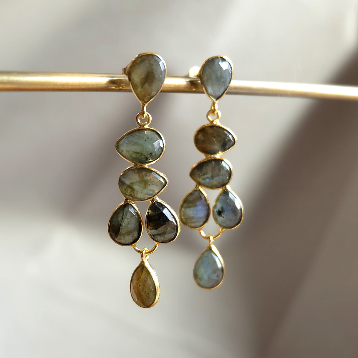 Labradorite Raindrop Earrings