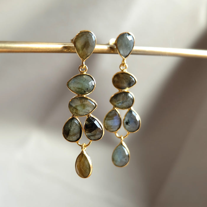 Labradorite Raindrop Earrings