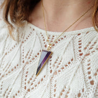 Large Fluorite Triangle Pendant