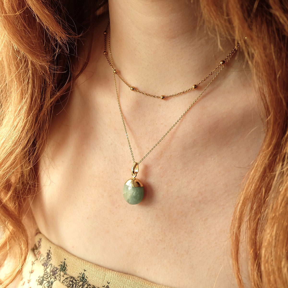 Aquamarine Tumbled Pendant