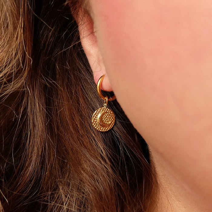 Moon Coin Earrings
