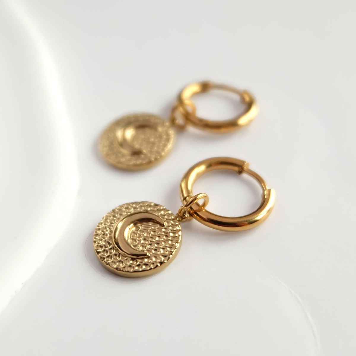 Moon Coin Earrings