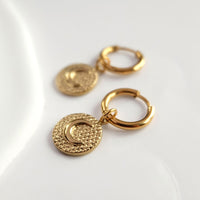 Moon Coin Earrings