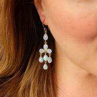 Moonstone Raindrop Earrings