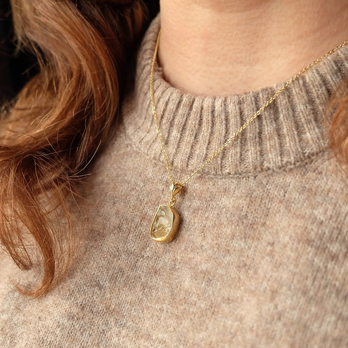 Raw Citrine Necklace