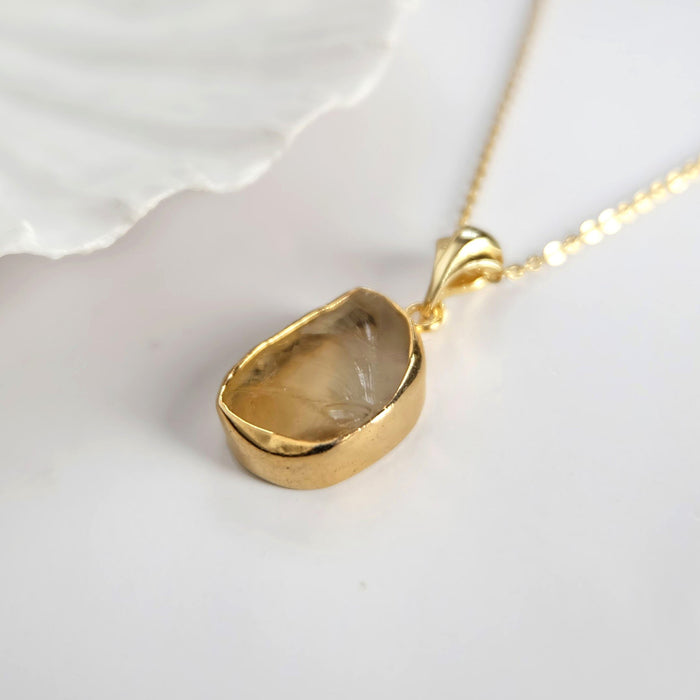 Raw Citrine Necklace
