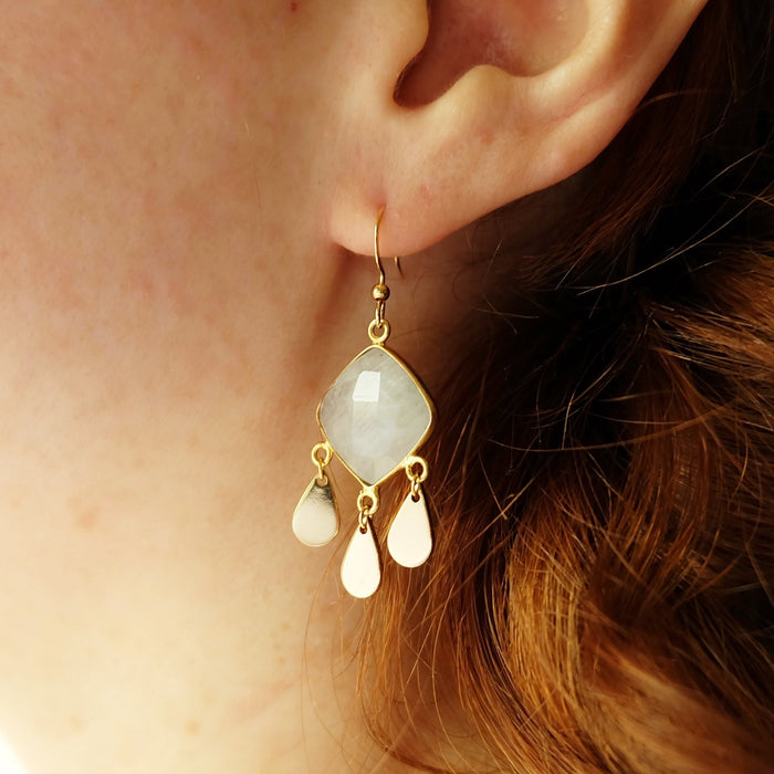 Bohemian Moonstone Earrings