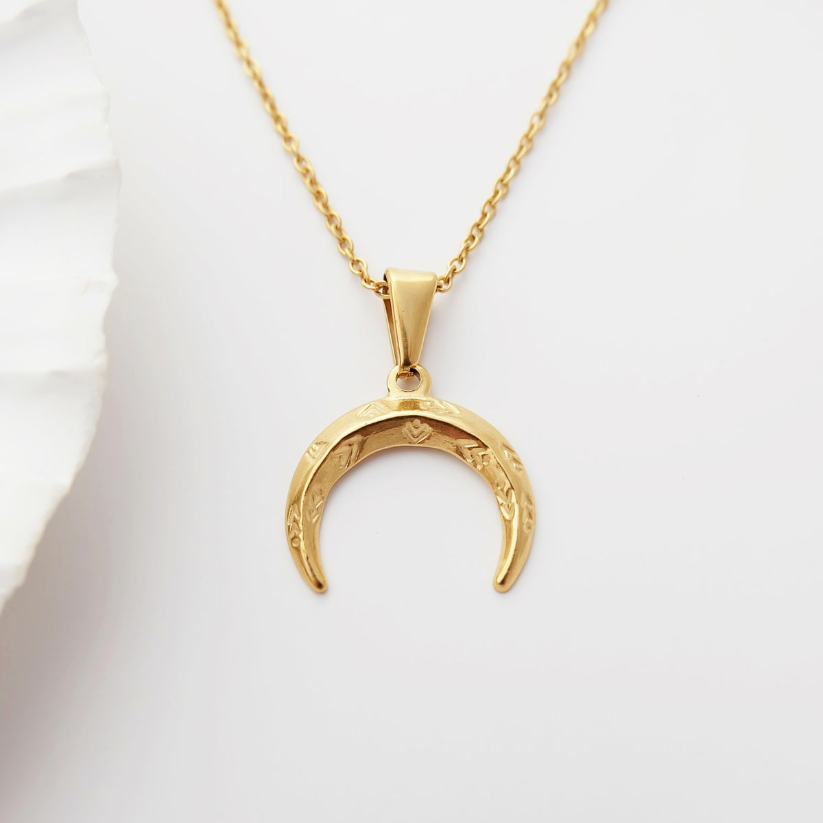 Boho Crescent Moon Necklace