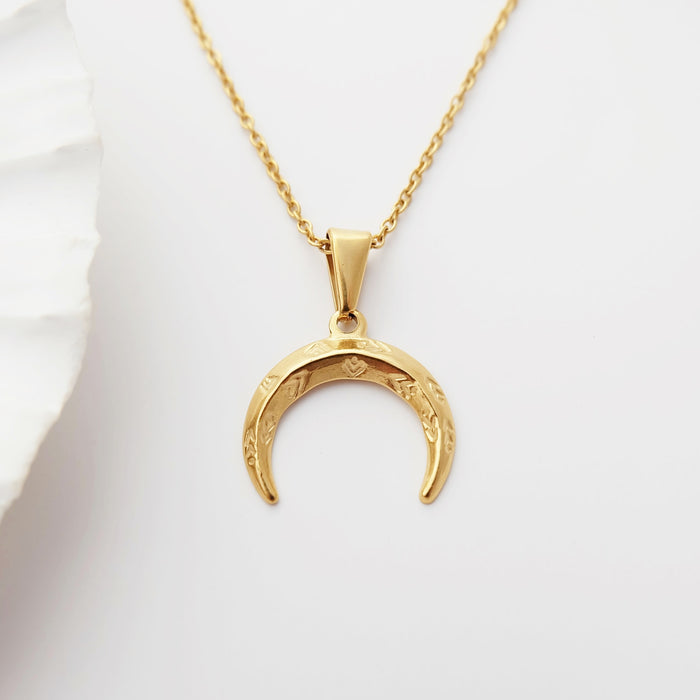 Boho Crescent Moon Necklace