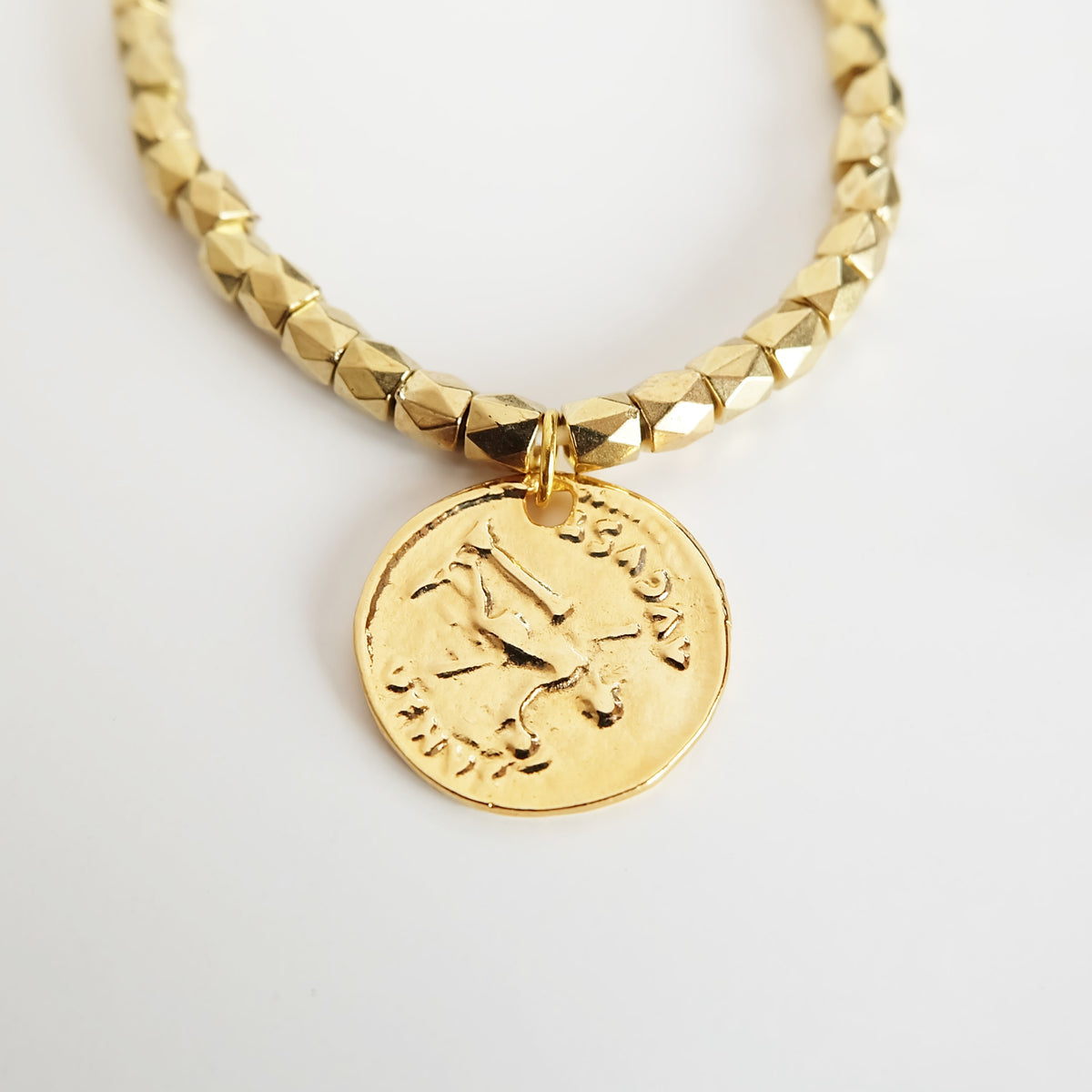 Greek Coin Slider Bracelet