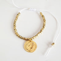 Greek Coin Slider Bracelet