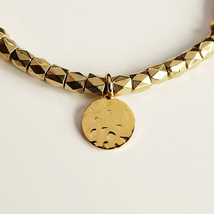 Sahara Bracelet, gold beaded bracelet