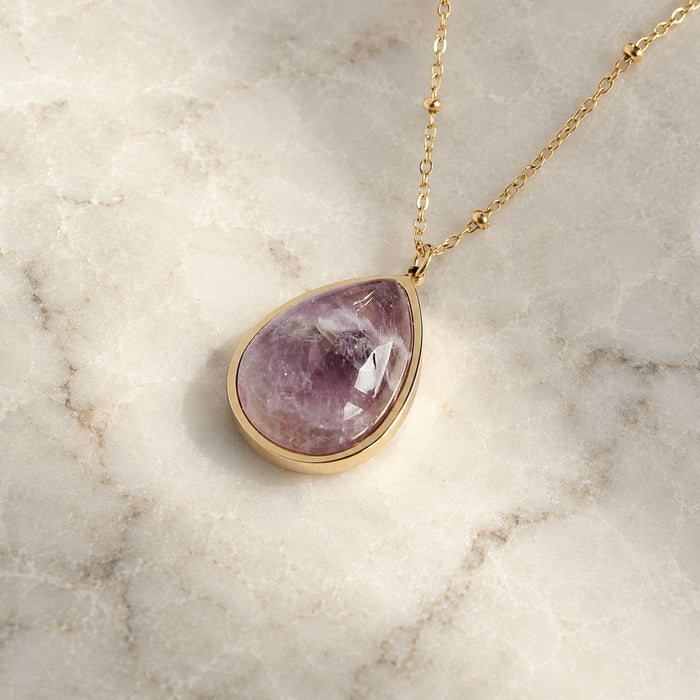 Amethyst Drop Necklace