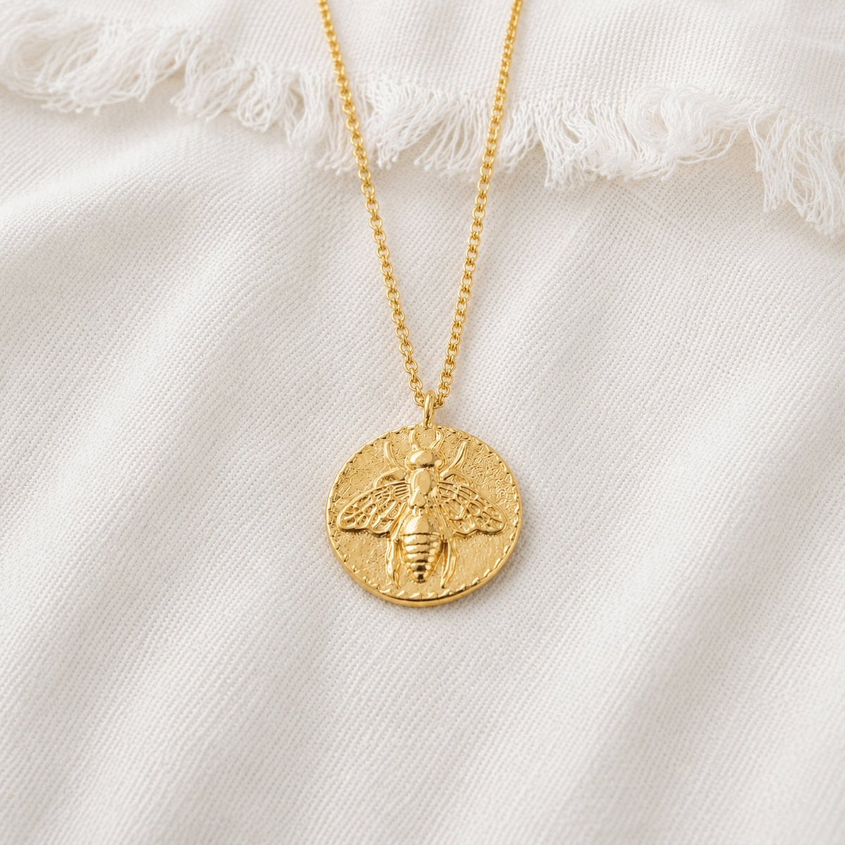 Bee Coin Necklace