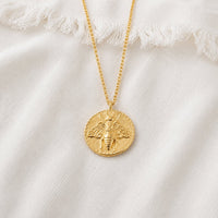 Bee Coin Necklace