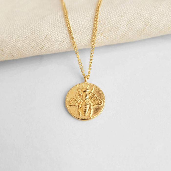 Bee Coin Necklace
