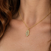 Dainty Hamsa Necklace