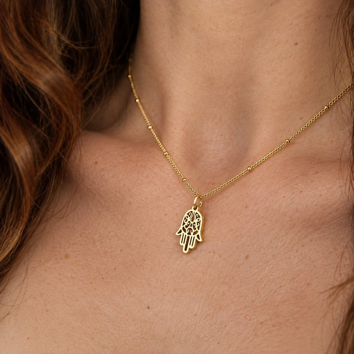 Dainty Hamsa Necklace