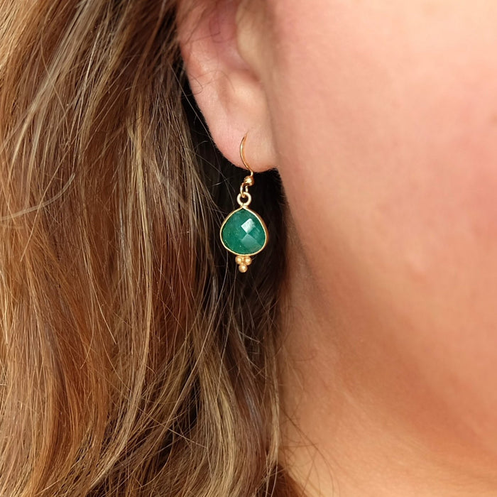 Emerald Drop Earrings