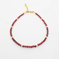 Garnet Gemstone Anklet