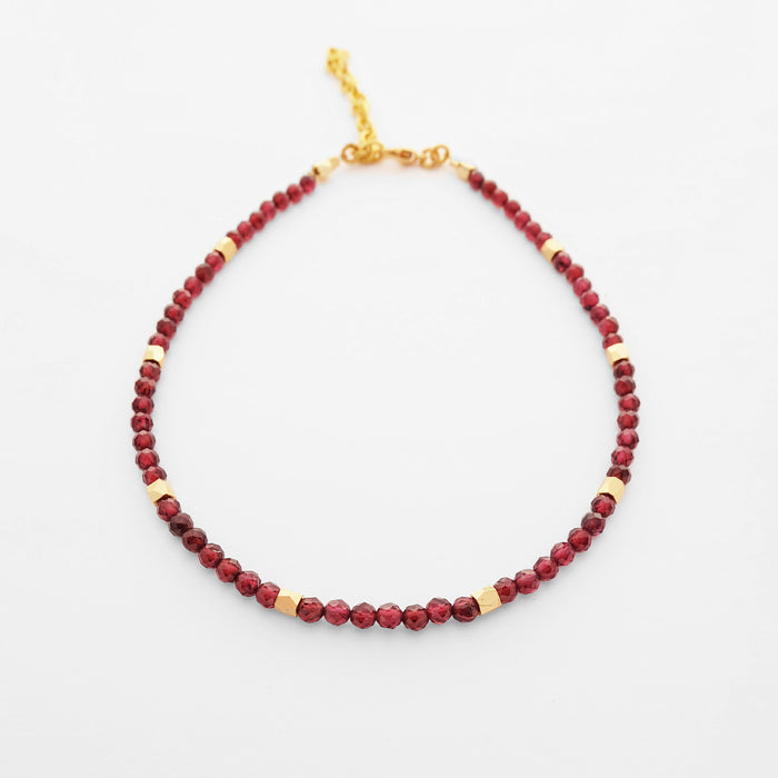 Garnet Gemstone Anklet