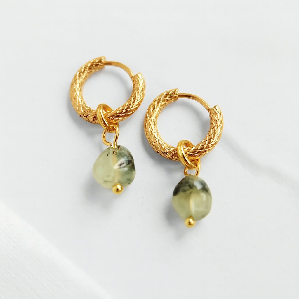 Hydra Prehnite Hoops