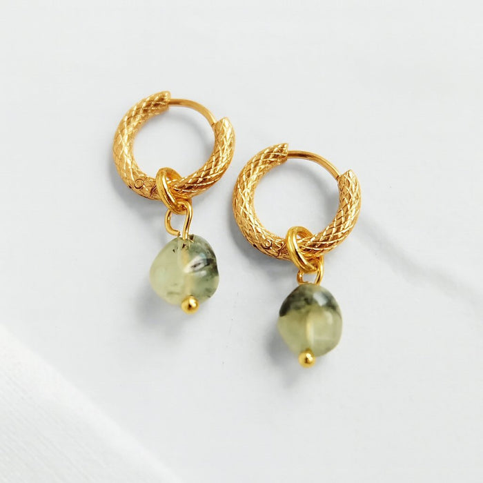 Hydra Prehnite Hoops