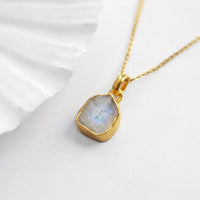 Moonstone Raindrop Necklace