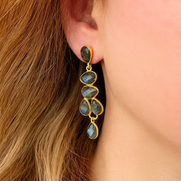Labradorite Raindrop Earrings