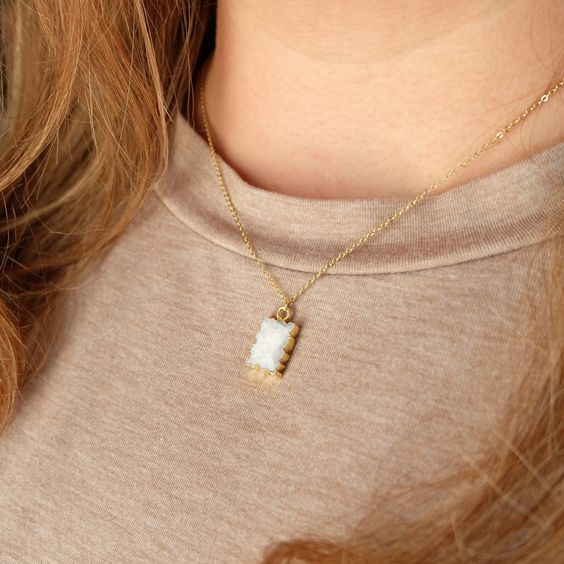 Raw Moonstone Necklace