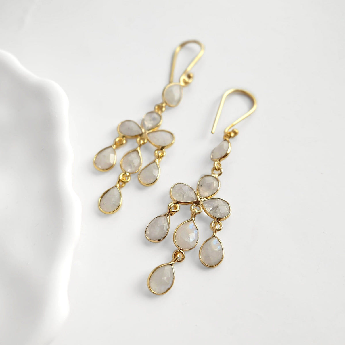 Moonstone Raindrop Earrings