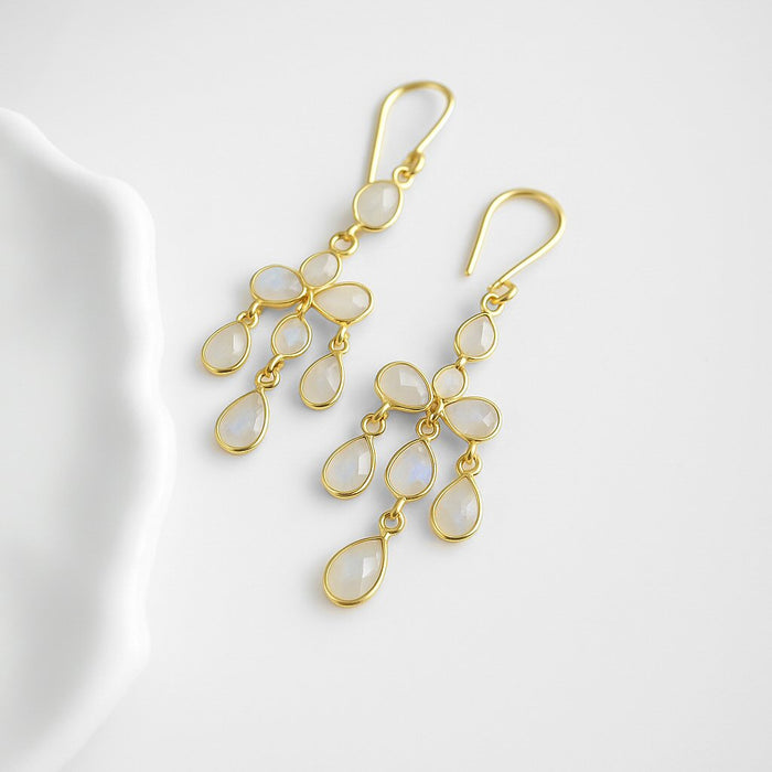 Moonstone Raindrop Earrings