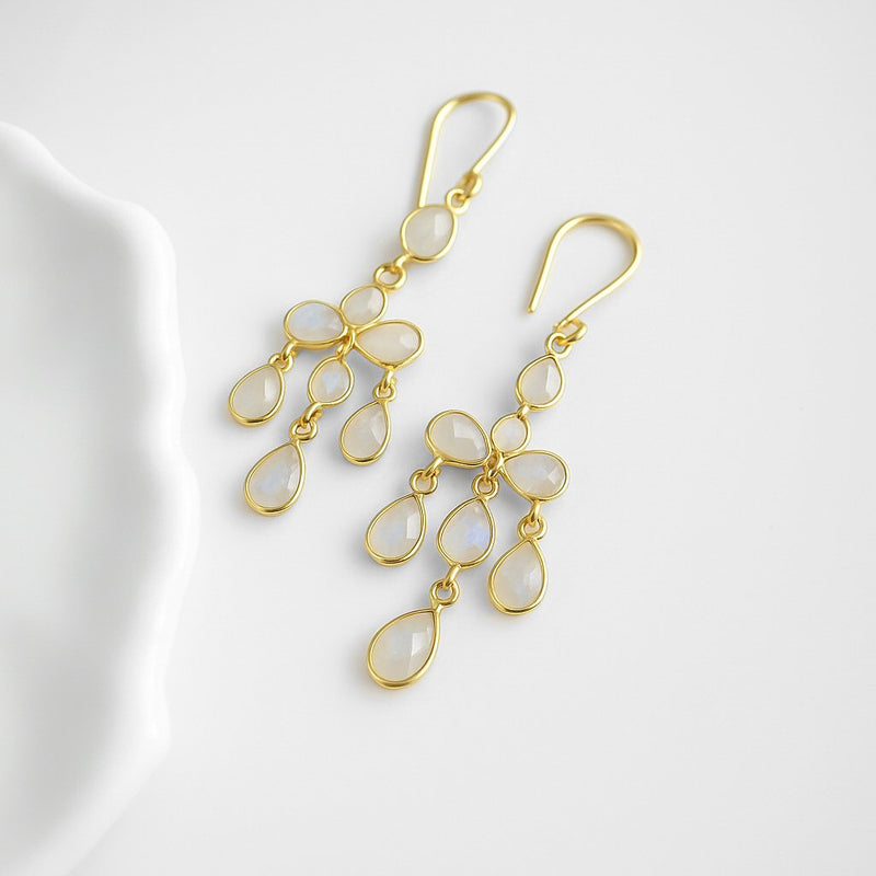 Moonstone Raindrop Earrings