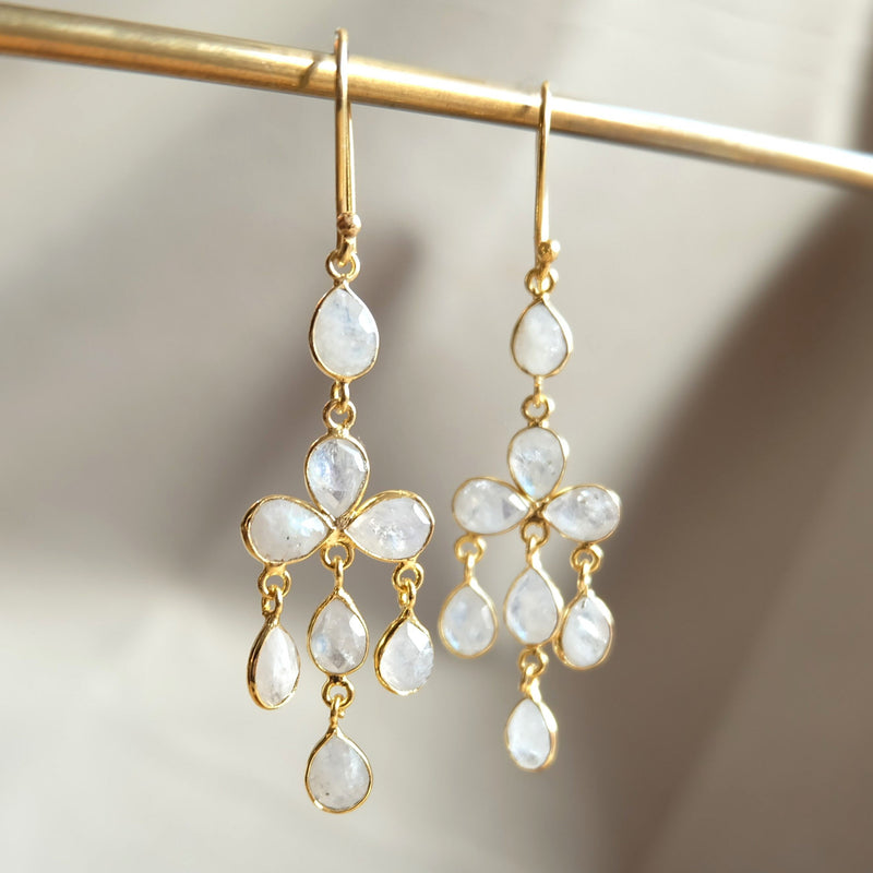 Moonstone Raindrop Earrings