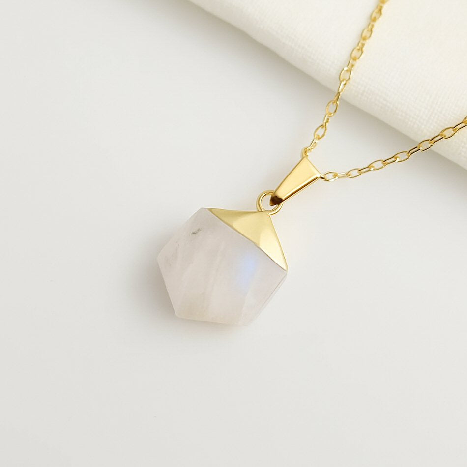 Moonstone Semi Precious Stone Necklace
