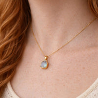 Moonstone Raindrop Necklace