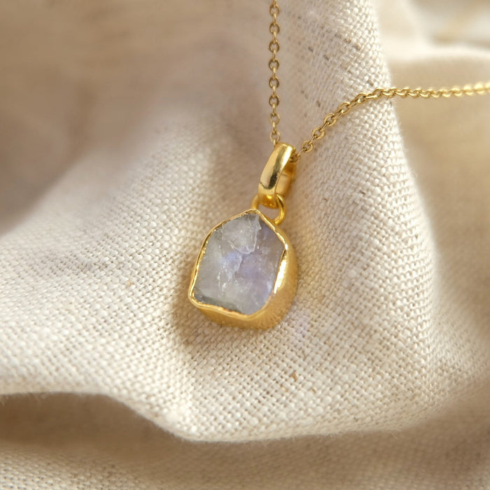 Moonstone Raindrop Necklace