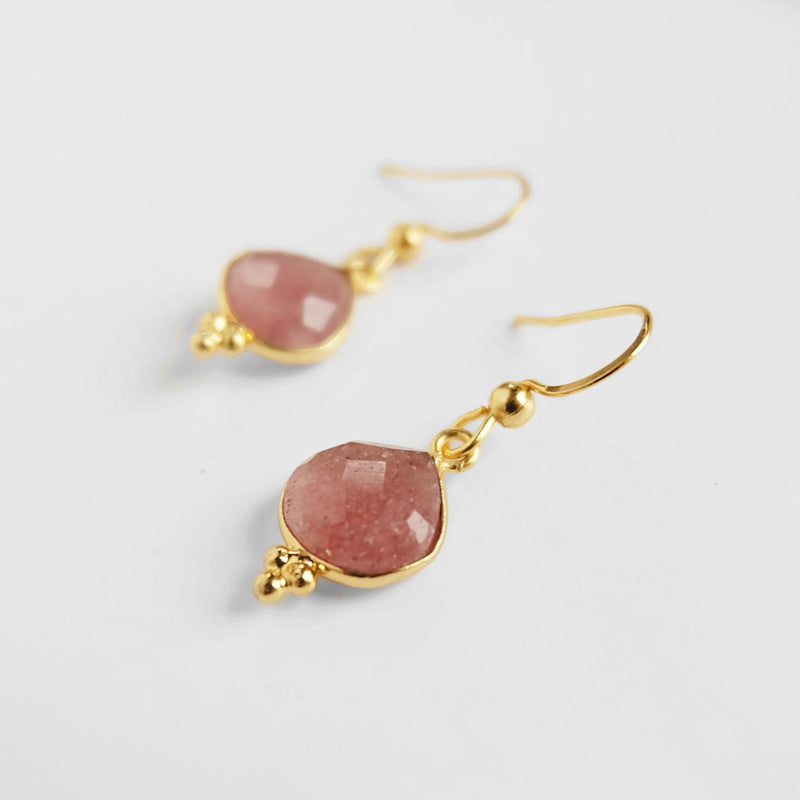 Strawberry Quartz Earrings