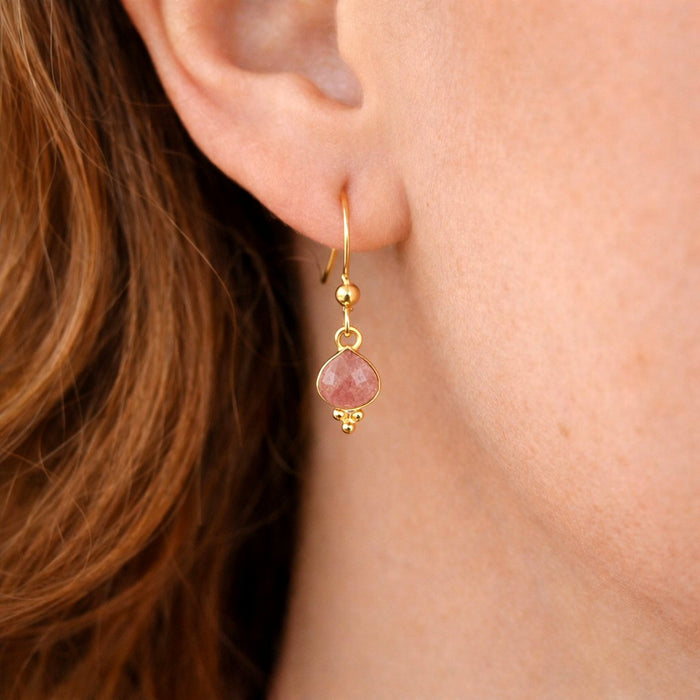 Strawberry Quartz Earrings
